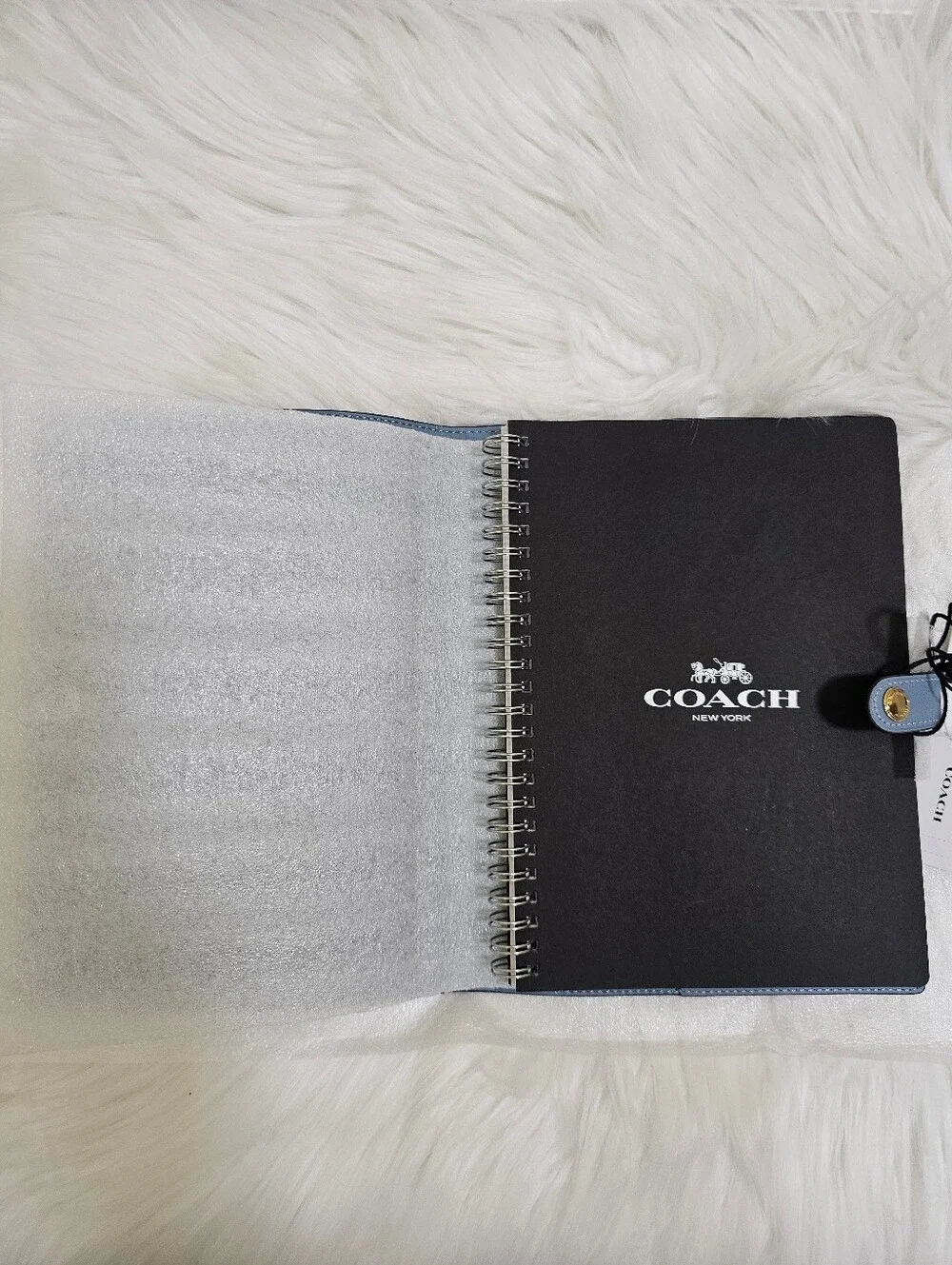 Coach Notebook with Gingham Print
